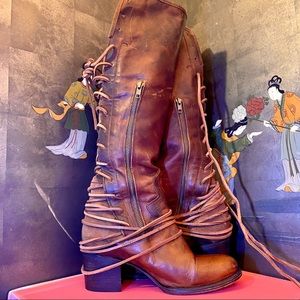 COPY - Freebird Coal Cognac Boots Size 9